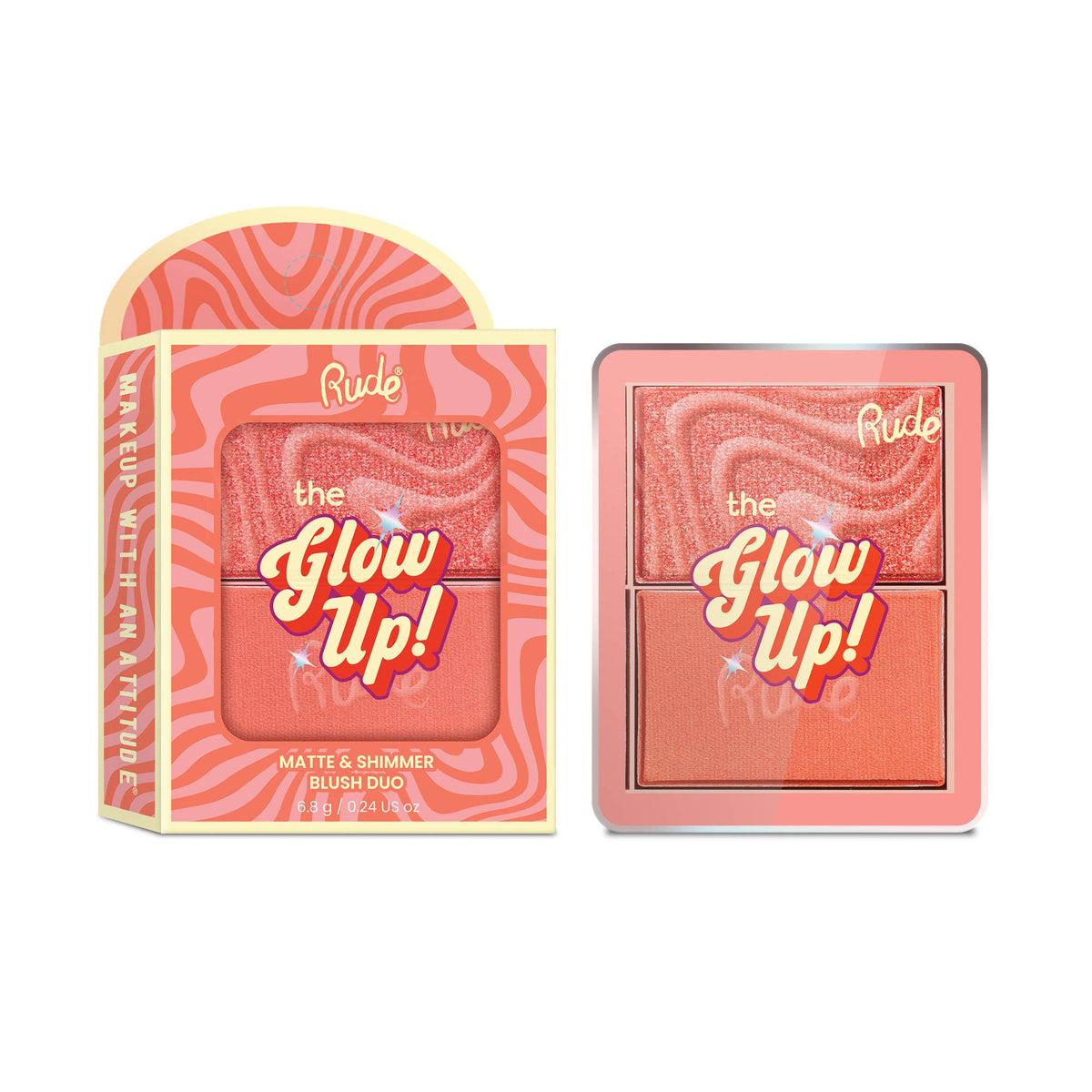 Le Glow Up ! Duo de blush mat & scintillant — Gingembre chaud