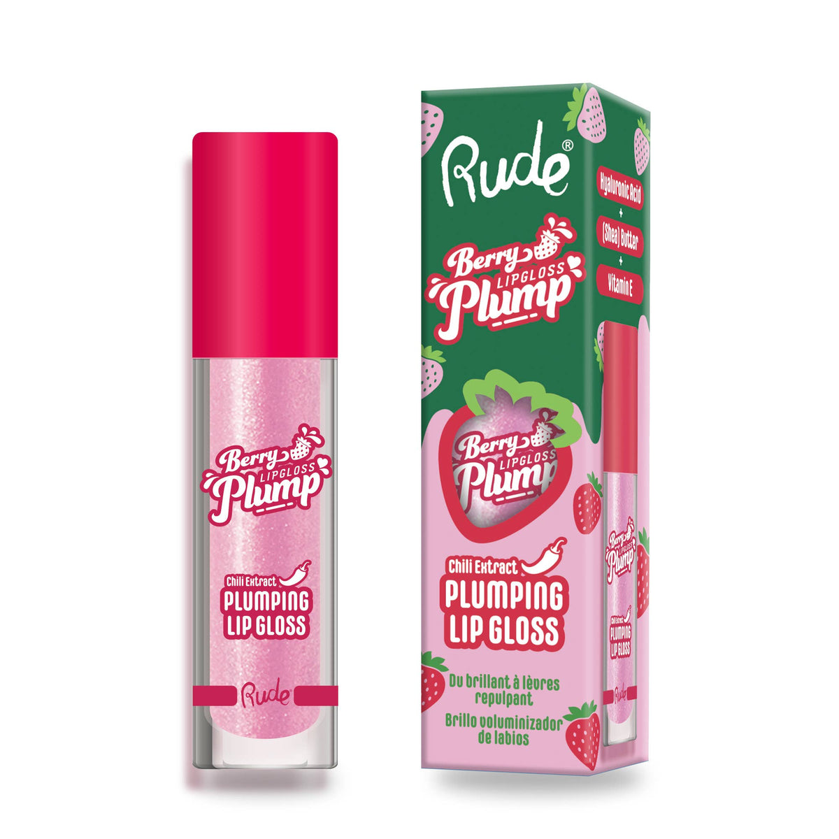 Brillant à lèvres Berry Plump — Sucre rose